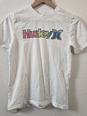 Hurley Boys White Short-sleeve Multicolor Logo T-shirt